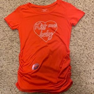 BRAND NEW “Kiss Me Baby” maternity tee in beautiful red color!